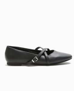 Ballerines Avec Brides Croisées - Noir