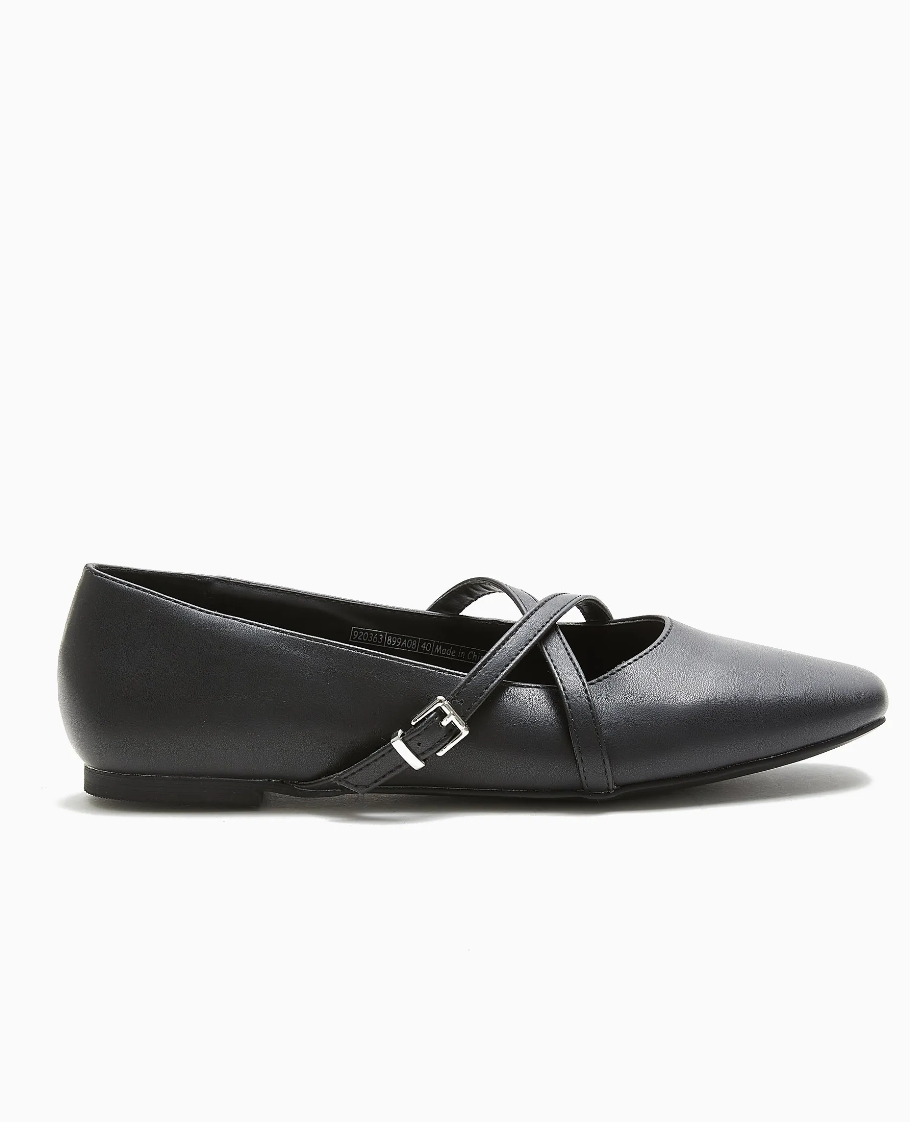 Ballerines Avec Brides Croisées - Noir