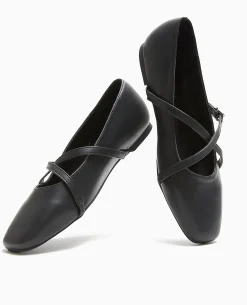 Ballerines Avec Brides Croisées - Noir