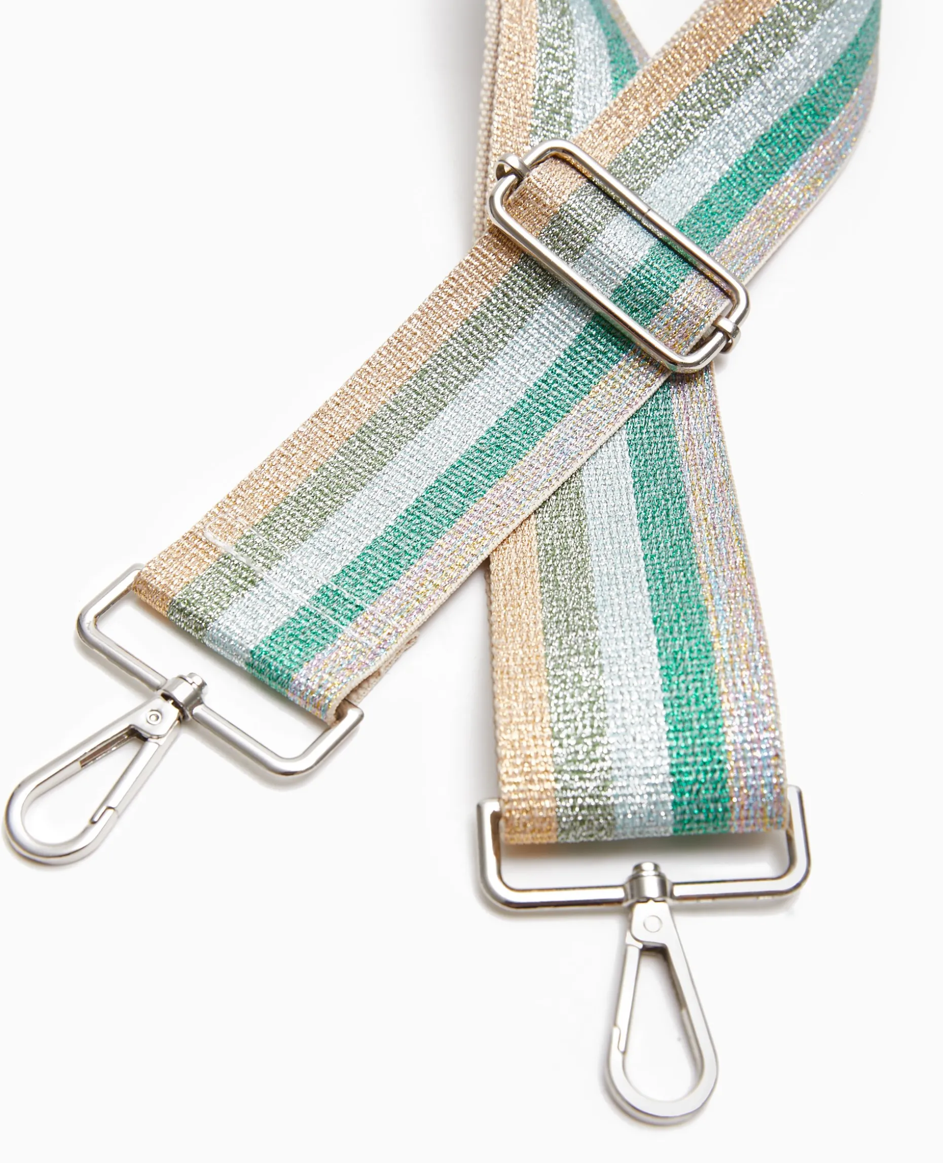 Bandoulière Amovible Avec Fils Métallisés - Vert