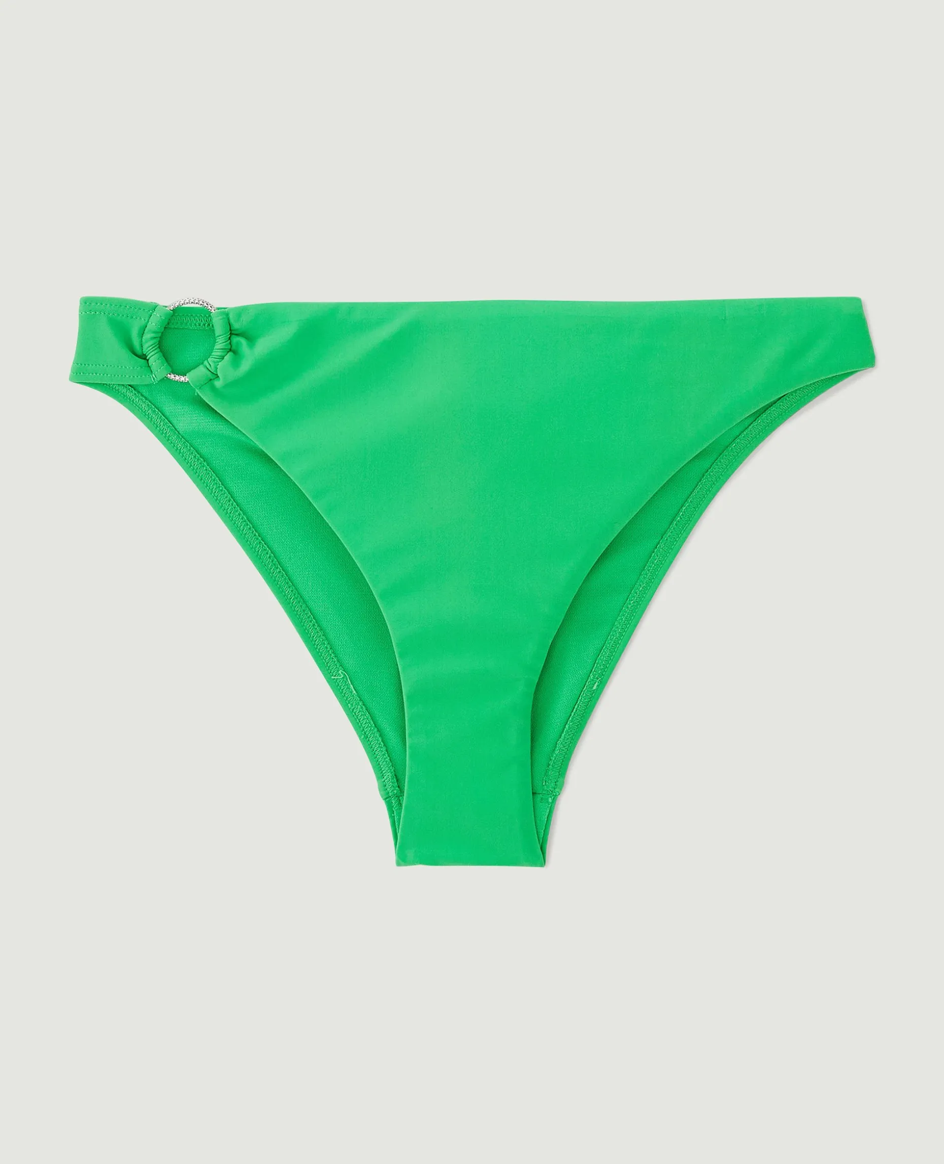 Bas De Maillot Culotte Avec Anneau - Vert Fluo