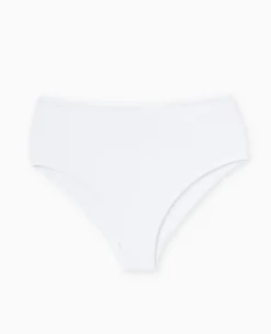 Bas De Maillot De Bain Culotte Haute - Blanc