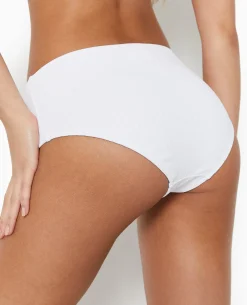 Bas De Maillot De Bain Culotte Haute - Blanc
