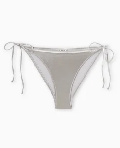 Bas De Maillot De Bain Culotte Avec Nouettes - Argenté