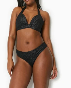 Bas De Maillot De Bain Culotte Avec Lurex - Noir