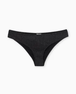 Bas De Maillot De Bain Culotte Avec Lurex - Noir
