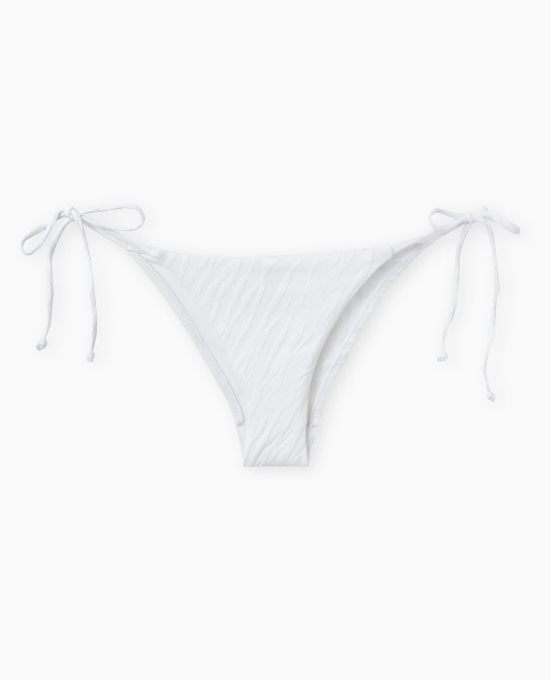 Bas De Maillot De Bain Culotte Avec Nouettes - Blanc