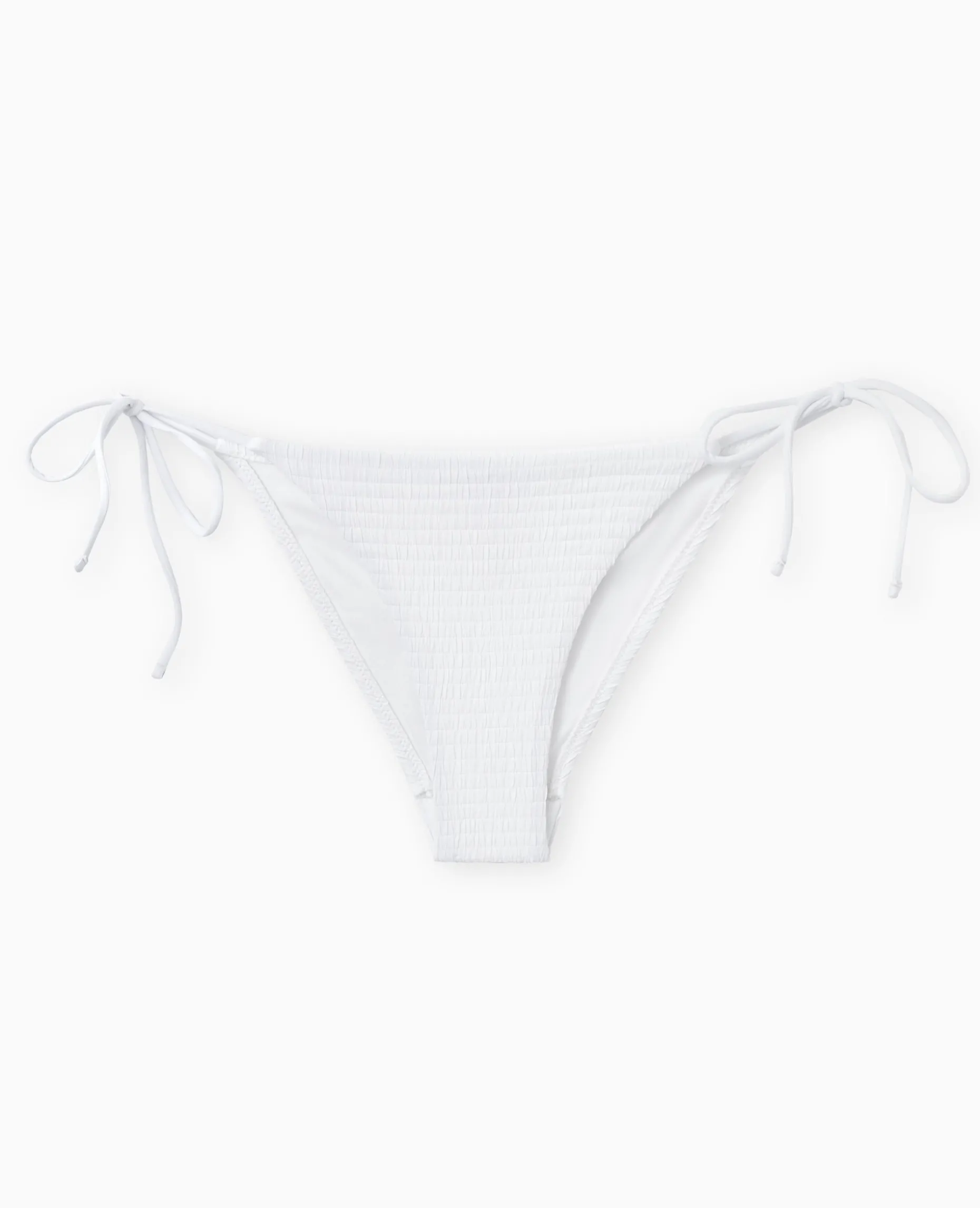 Bas De Maillot De Bain Culotte Avec Nouettes - Blanc