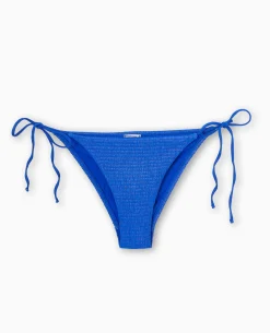 Bas De Maillot De Bain Culotte Avec Nouettes - Bleu électrique