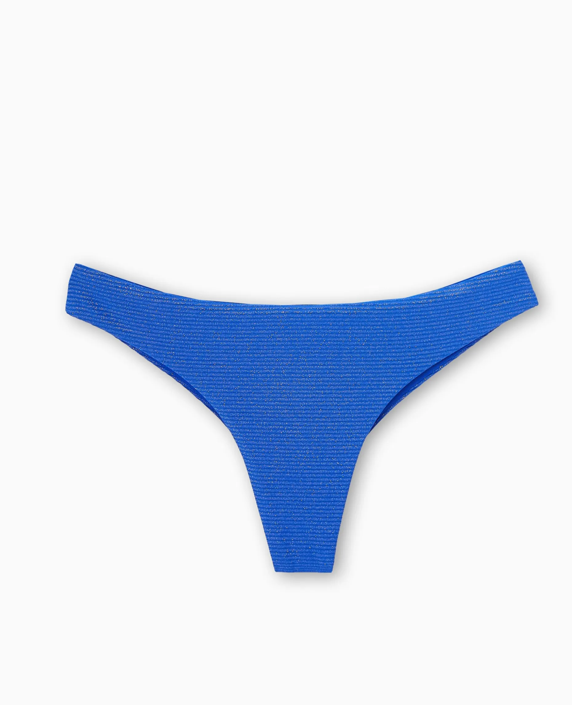 Bas De Maillot De Bain Tanga Avec Lurex - Bleu électrique