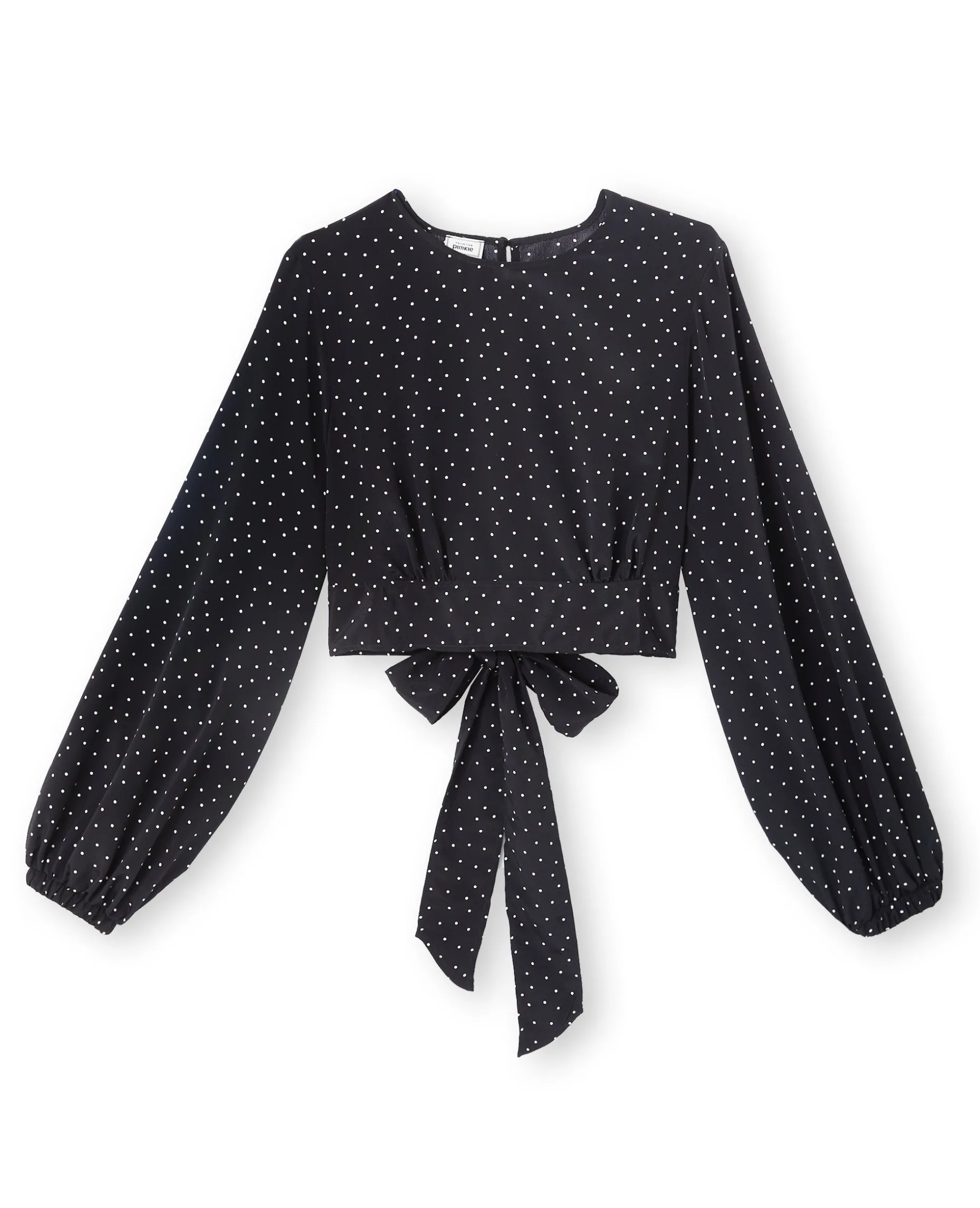 Blouse Avec Découpe Dos Et Nœud - Noir