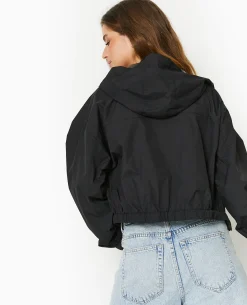 Blouson Léger Avec Capuche - Noir