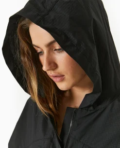 Blouson Léger Avec Capuche - Noir