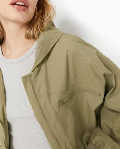 Blouson Léger Avec Capuche - Vert Kaki