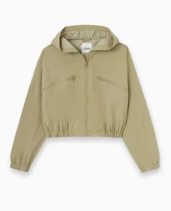 Blouson Léger Avec Capuche - Vert Kaki