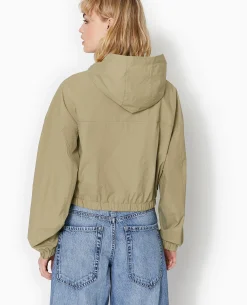 Blouson Léger Avec Capuche - Vert Kaki