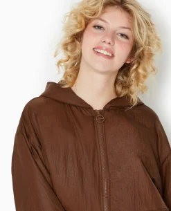 Blouson Léger Avec Capuche - Marron