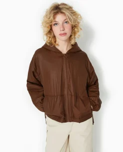 Blouson Léger Avec Capuche - Marron