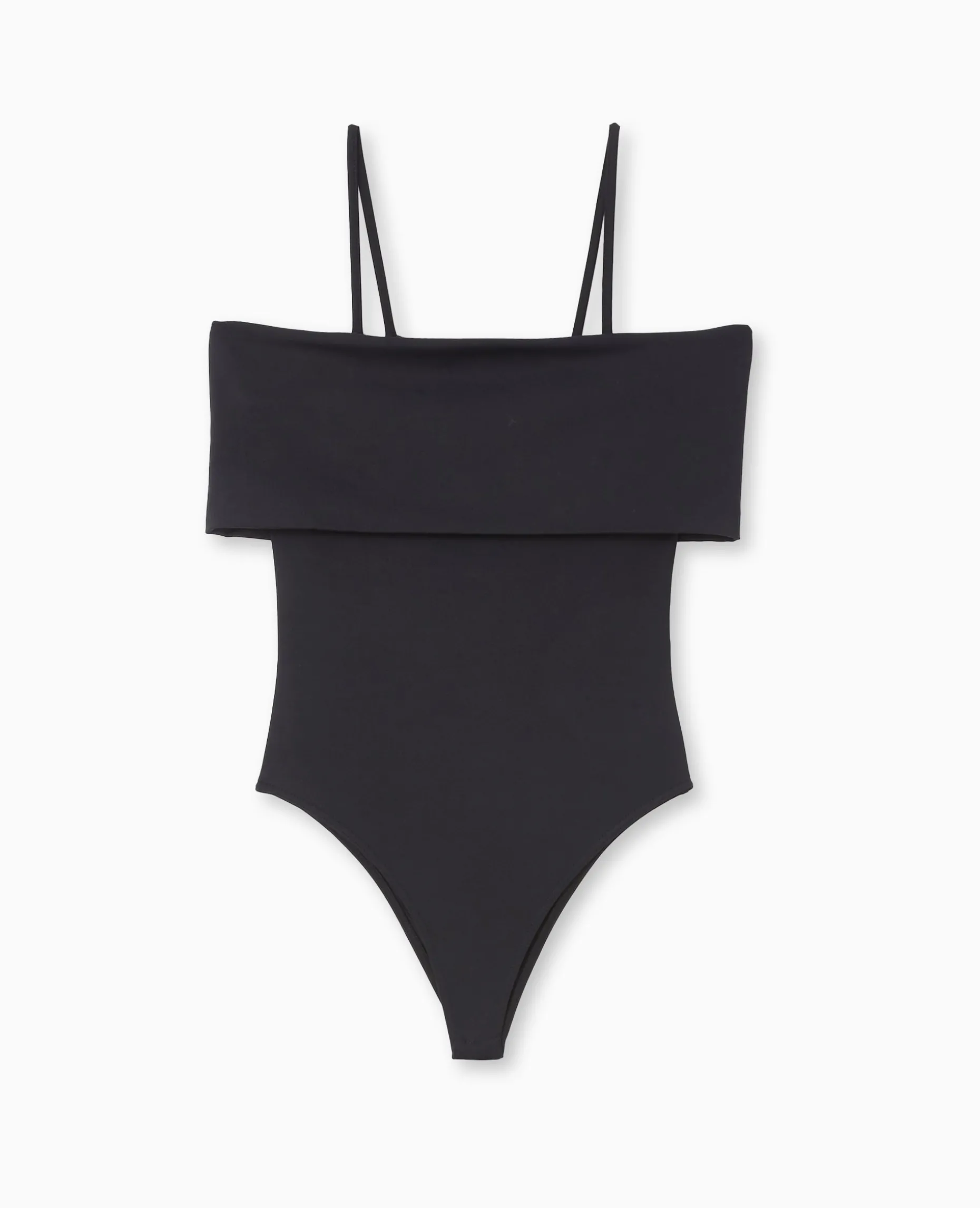 Body Avec Encolure Bardot Et Bretelles - Noir
