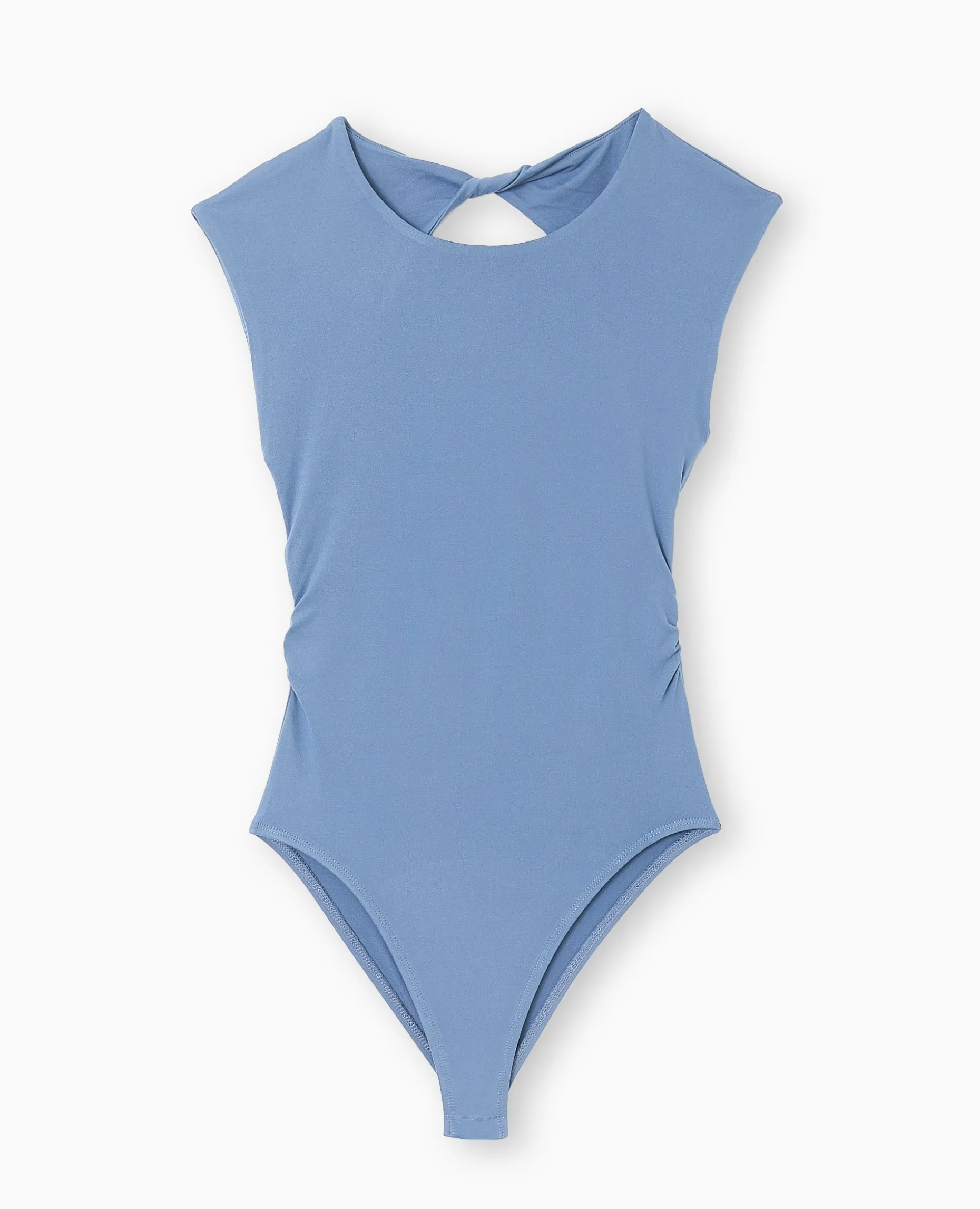 Body Dos Ouvert Avec Pan Torsadé Dos - Bleu