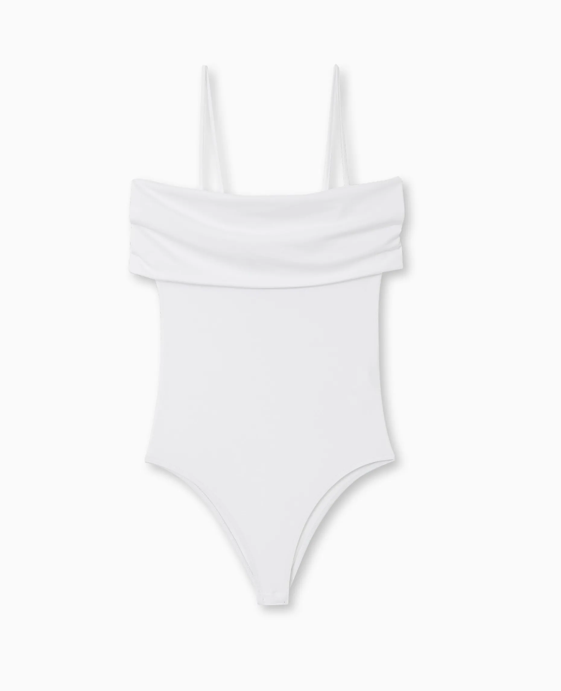 Body Encolure Bardot Avec Bretelles - Blanc