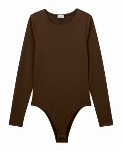 Body Manches Longues En Matiè;re Gainante - Marron