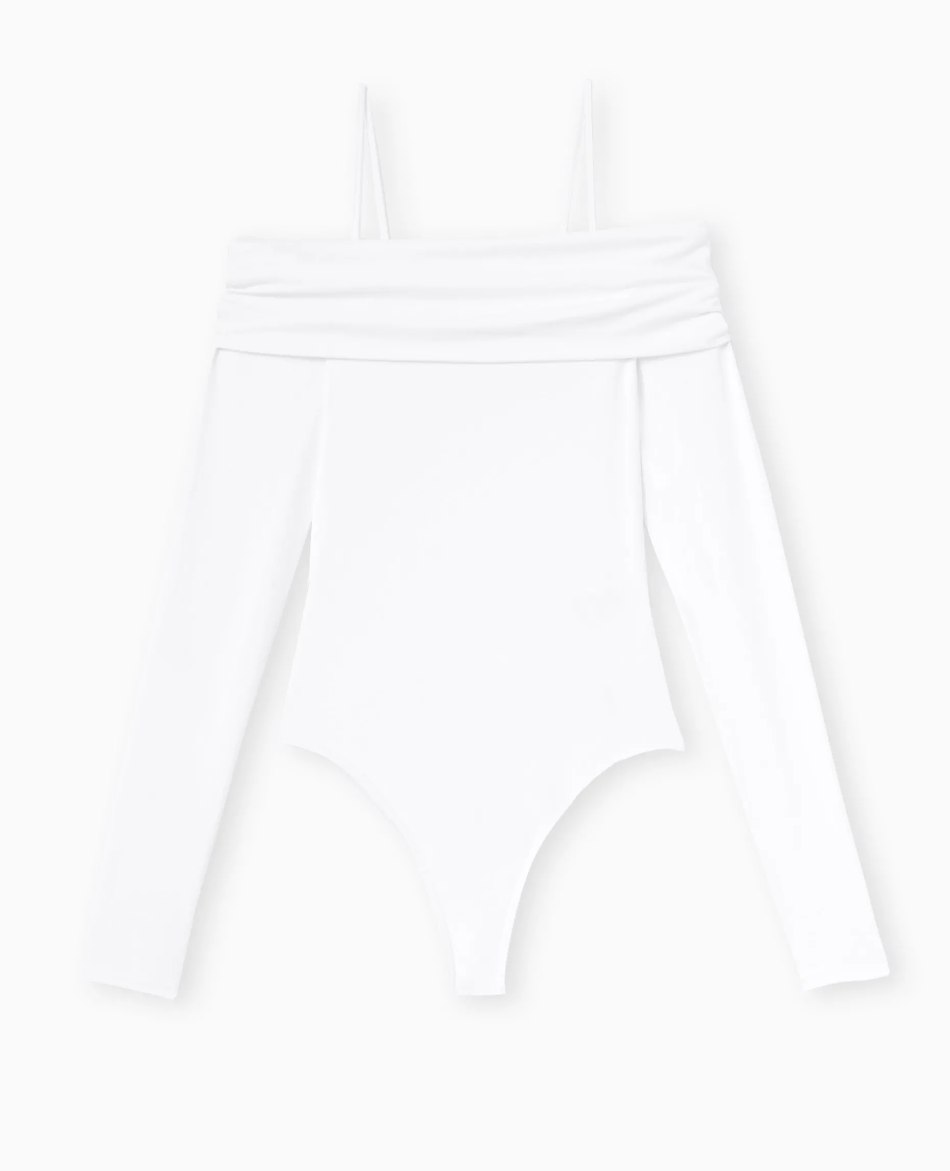 Body Manches Longues Encolure Bardot - Blanc