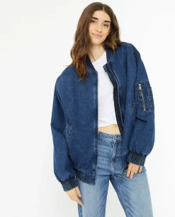 Bomber En Jean - Bleu