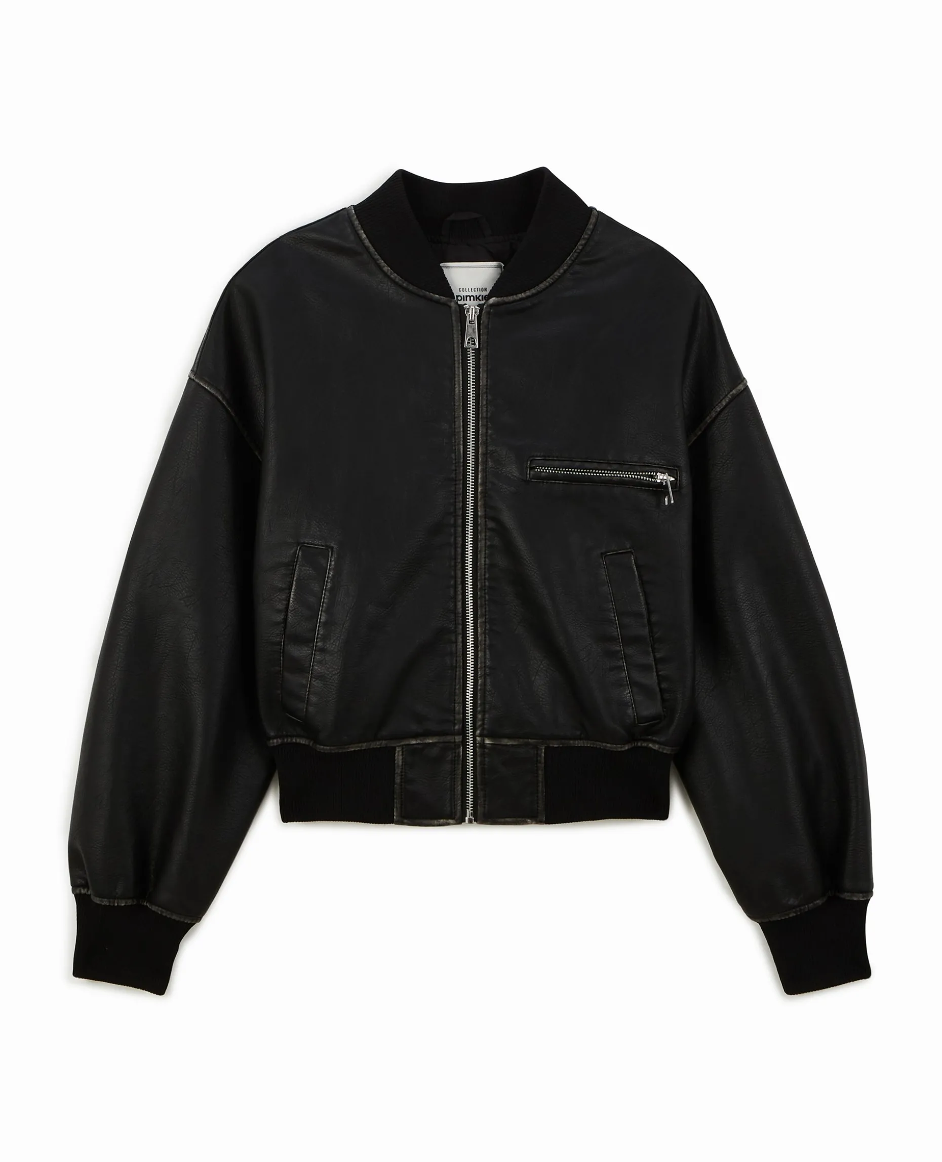 Bomber En Simili - Noir