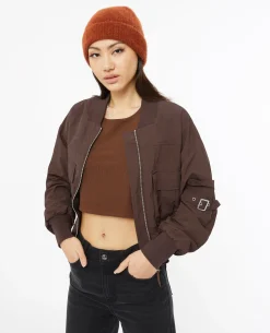 Bomber En Toile Parachute - Marron