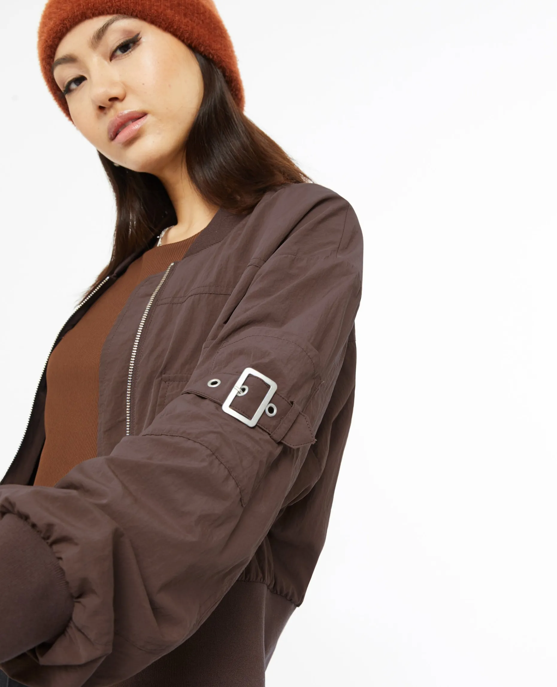 Bomber En Toile Parachute - Marron