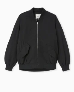 Bombers Oversize Avec Fronces Dos Et Manches - Noir