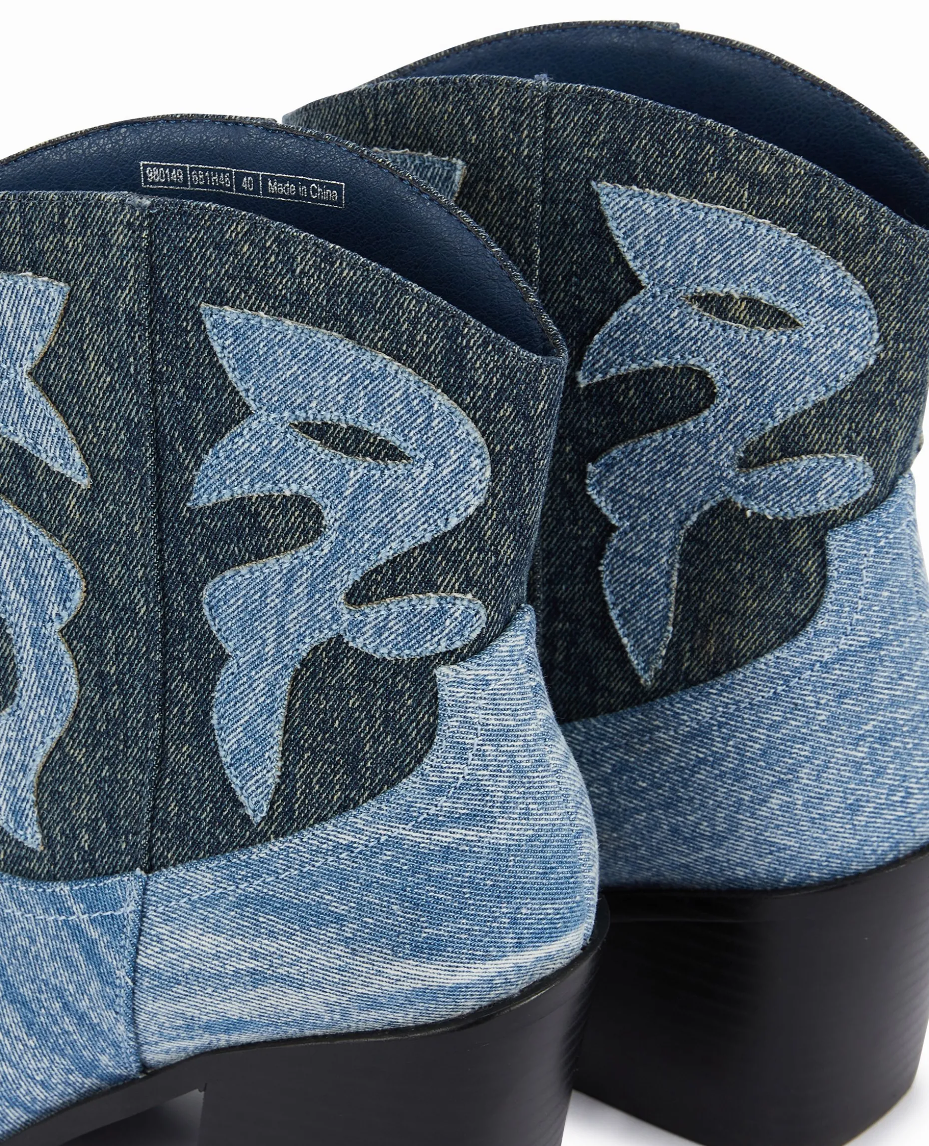 Boots Santiags En Jean - Bleu