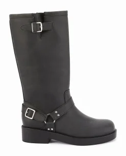 Bottes Esprit Motard Avec Brides Et Boucles - Gris