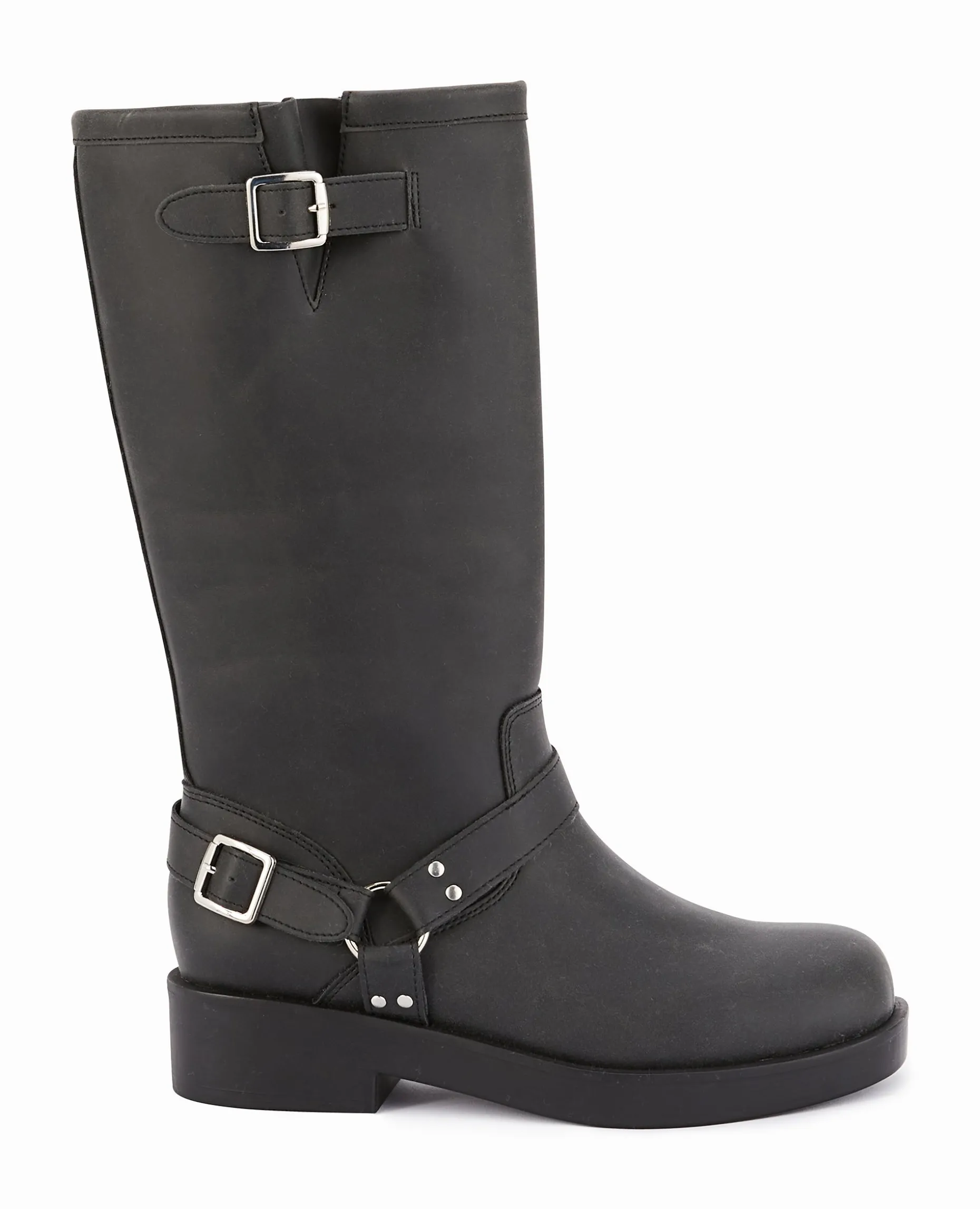 Bottes Esprit Motard Avec Brides Et Boucles - Gris