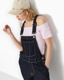 Casquette En Jean Délavé - Marron