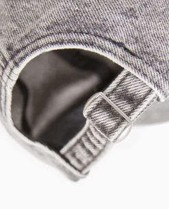 Casquette En Jean Délavé - Noir