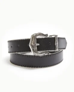 Ceinture Avec Boucle Western - Noir