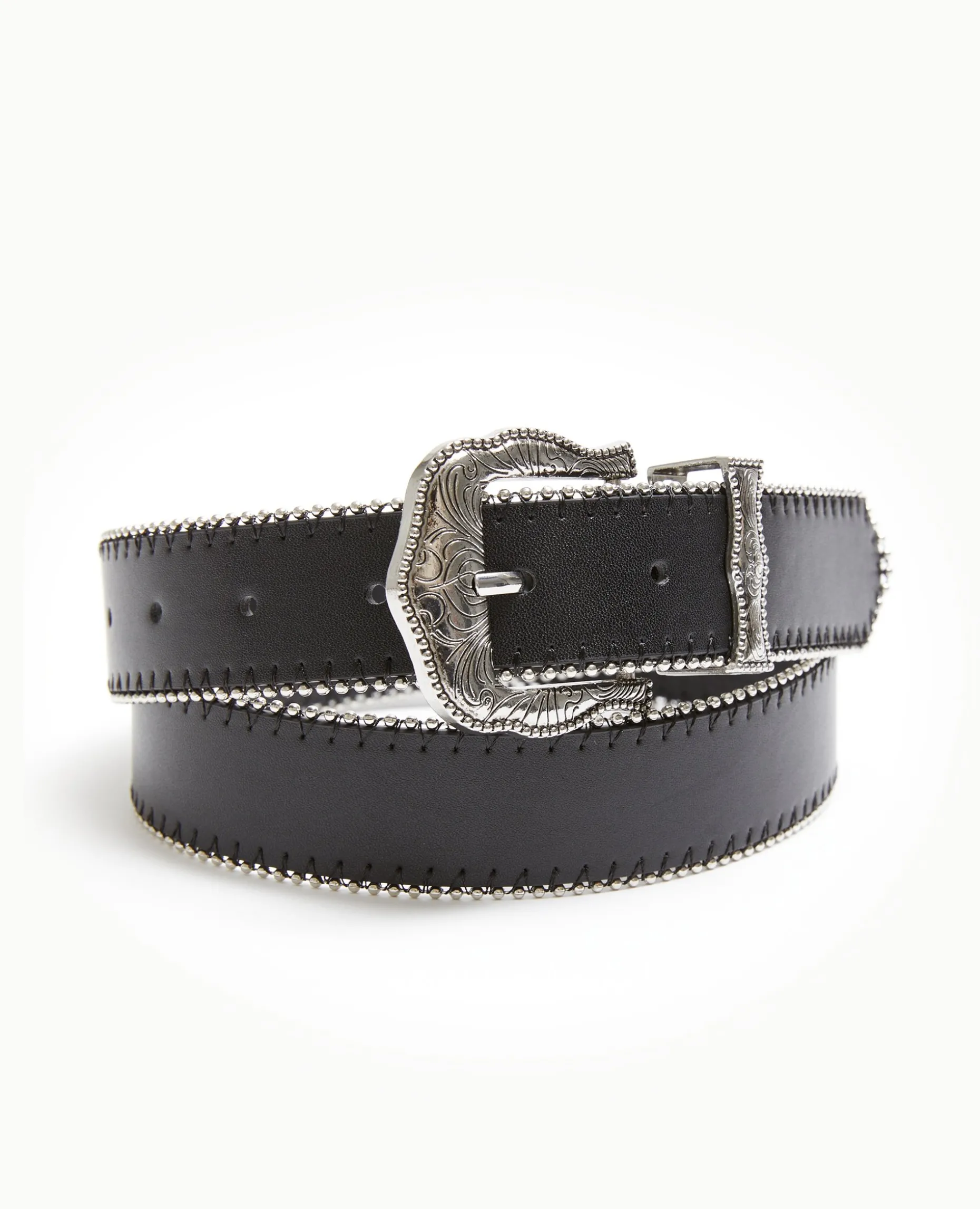 Ceinture Avec Boucle Western - Noir