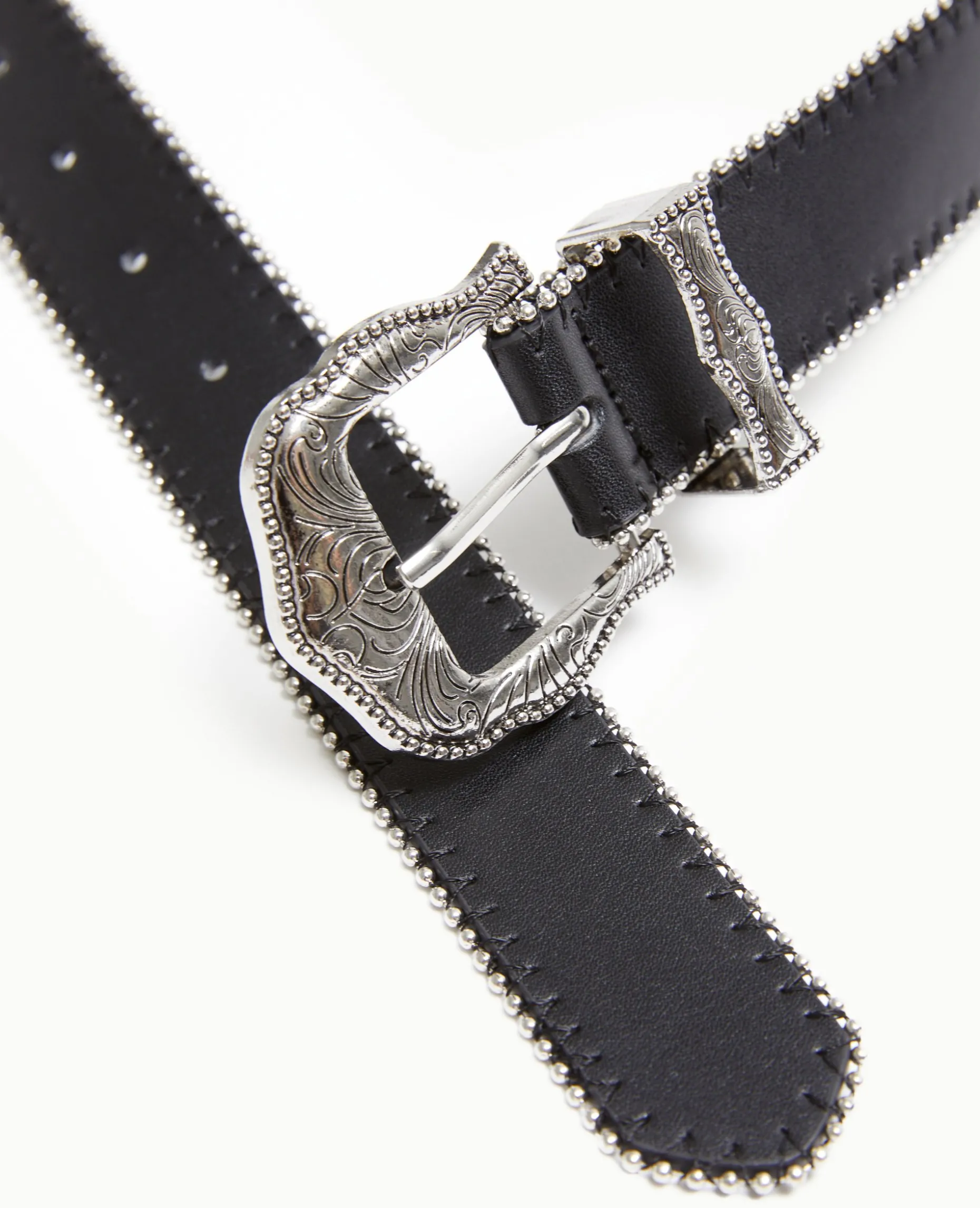 Ceinture Avec Boucle Western - Noir