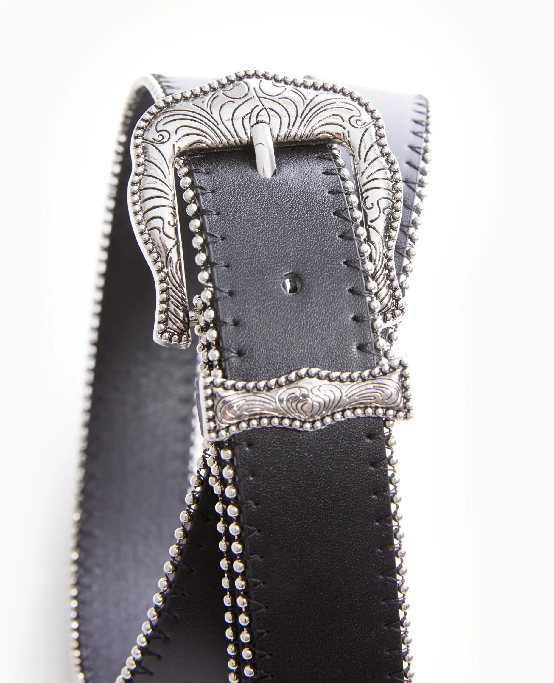 Ceinture Avec Boucle Western - Noir