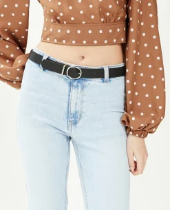 Ceinture Boucle Ovale - Noir