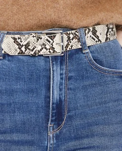 Ceinture Effet Python - Blanc