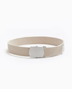 Ceinture En Canvas Avec Boucle Métallique - Beige