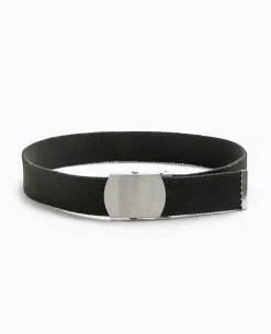 Ceinture En Canvas Avec Boucle Métallique - Noir