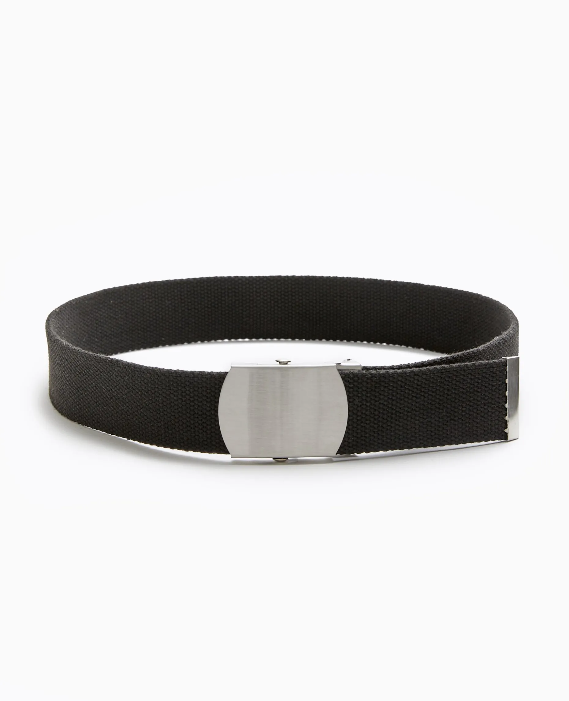 Ceinture En Canvas Avec Boucle Métallique - Noir