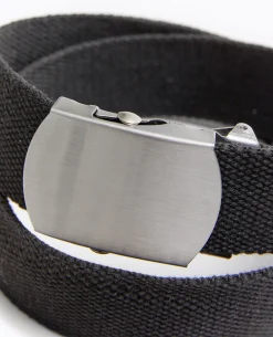 Ceinture En Canvas Avec Boucle Métallique - Noir
