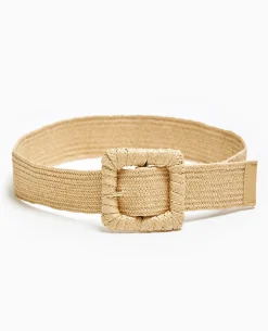 Ceinture En Paille - Beige