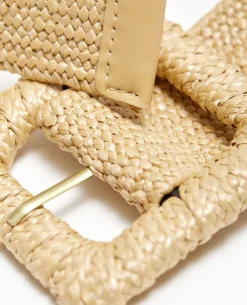 Ceinture En Paille - Beige