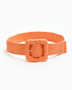 Ceinture En Paille - Orange